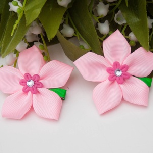 Virág formájú hajcsat  - Világos rózsaszín, Ruha & Divat, Hajdísz & Hajcsat, Hajcsat & Hajtű, Mindenmás, Varrás, MESKA