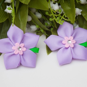 Virág formájú hajcsat - Világoslila, Ruha & Divat, Hajdísz & Hajcsat, Hajcsat & Hajtű, Mindenmás, Varrás, MESKA