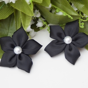 Virág formájú hajcsat - Fekete, Ruha & Divat, Hajdísz & Hajcsat, Hajcsat & Hajtű, Mindenmás, Varrás, MESKA