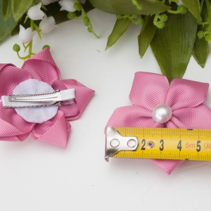 Virág formájú hajcsat - Mályva rózsaszín - ruha & divat - hajdísz & hajcsat - hajcsat & hajtű - Meska.hu