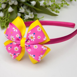 Masnis hajpánt hajráf - Sárga/rózsaszín virágos, Ruha & Divat, Hajdísz & Hajcsat, Hajráf & Hajpánt, Varrás, MESKA