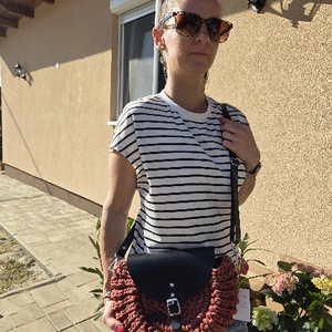 Horgolt oreo táska, crossbody - táska & tok - kézitáska & válltáska - vállon átvethető táska - Meska.hu
