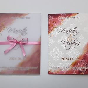 Esküvői meghívó Elegáns #3, Otthon & Életmód, Papír írószer, Meghívó, Ajándékozás kellékei, Fotó, grafika, rajz, illusztráció, MESKA