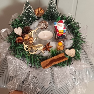 Téli varázslat , Karácsony, Karácsonyi lakásdekoráció, Ünnepi asztaldekoráció, Mindenmás, Virágkötés, MESKA