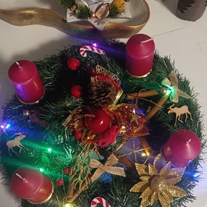 Adventi koszorú  - karácsony - adventi díszek - adventi koszorú - Meska.hu