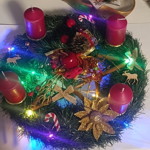 Adventi koszorú  - karácsony - adventi díszek - adventi koszorú - Meska.hu