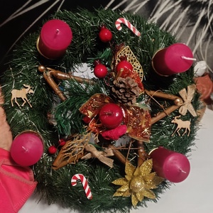 Adventi koszorú  - karácsony - adventi díszek - adventi koszorú - Meska.hu