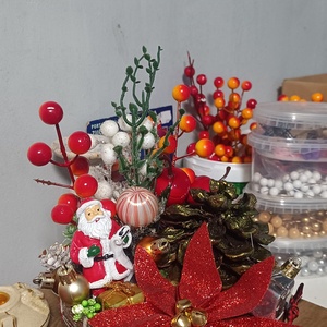 Mikulás kaspóban - karácsony - adventi díszek - adventi asztaldísz - Meska.hu