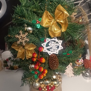 Kézműves Karácsonyi asztaldísz  - karácsony - karácsonyi lakásdekoráció - ünnepi asztaldekoráció - Meska.hu