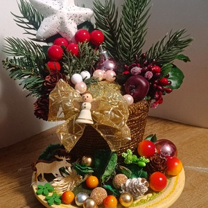 Aranyangyal Ünnepi Asztaldísz - karácsony - karácsonyi lakásdekoráció - ünnepi asztaldekoráció - Meska.hu