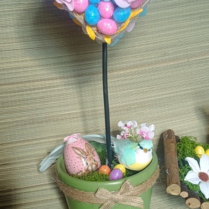 Egy csipetnyi tavasz � Kézzel készült szív alakú tavaszi asztaldísz - Meska.hu