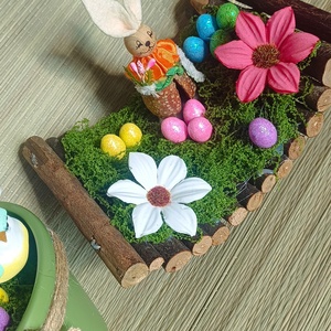 Nyuszi Mesekertje - ünnepi díszek, dekorációk - húsvéti díszek és dekorációk - húsvéti asztaldíszek - Meska.hu