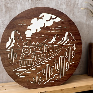 Vadnyugati mintájú lámpa lézervágott motívummal, fehér LED világítással és fényerőszabályzós kapcsolóval - otthon & életmód - lámpa - hangulatlámpa - Meska.hu