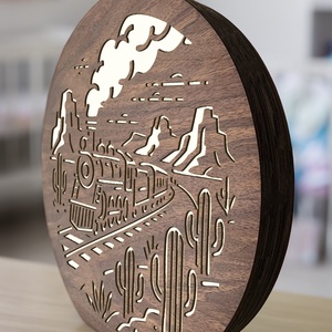 Vadnyugati mintájú lámpa lézervágott motívummal, fehér LED világítással és fényerőszabályzós kapcsolóval - otthon & életmód - lámpa - hangulatlámpa - Meska.hu