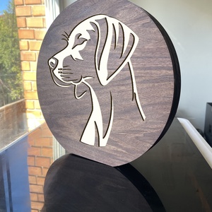Vizsla - Lézervágott fa lámpa kutyás mintával, meleg fehér LED világítással és fényerőszabályzós kapcsolóval - otthon & életmód - lámpa - hangulatlámpa - Meska.hu