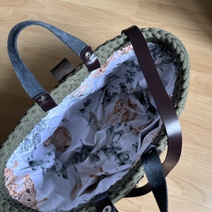 Olíva zöld horgolt táska - táska & tok - kézitáska & válltáska - vállon átvethető táska - Meska.hu