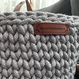Világos szürke horgolt táska - táska & tok - kézitáska & válltáska - kézitáska - Meska.hu
