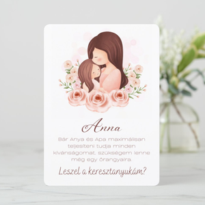 Keresztszülő felkérő kártya  - ingyenes szerkesztéssel - otthon & életmód - papír, írószer - Meska.hu