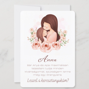 Keresztszülő felkérő kártya  - ingyenes szerkesztéssel - otthon & életmód - papír, írószer - Meska.hu