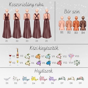 Egyedi, szerkeszthető - Esküvői tanú és Koszorúslány felkérő lap - Deluxe kollekció - Barna színben - esküvő - meghívó & kártya - meghívó - Meska.hu