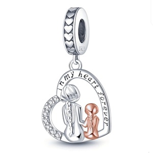 Anya lánya - ezüst függő charm - ékszer - karkötő - charm karkötő - Meska.hu