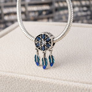 Álom fogó függő ezüst charm - Meska.hu