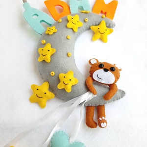 Macis névtábla - otthon & életmód - babaszoba, gyerekszoba - gyerek névtábla - Meska.hu