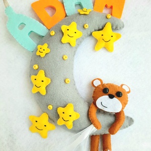 Macis névtábla - otthon & életmód - babaszoba, gyerekszoba - gyerek névtábla - Meska.hu