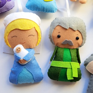 10 darabos Betlehem-i filc dísz - karácsony - adventi díszek - adventi ajtódísz - Meska.hu