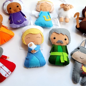 10 darabos Betlehem-i filc dísz - karácsony - adventi díszek - adventi ajtódísz - Meska.hu