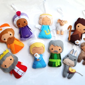 10 darabos Betlehem-i filc dísz - Meska.hu