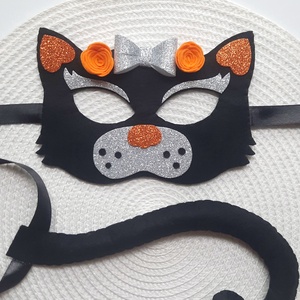 Fekete macska tüllszoknyával és farkincával farsangi jelmez lányoknak - Meska.hu