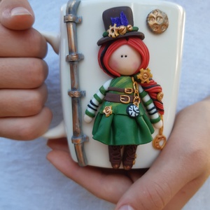 Kislányos bögre - steampunk kollekció - otthon & életmód - konyhafelszerelés, tálalás - tálalás - bögre & csésze - Meska.hu