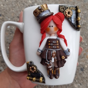 Kislányos bögre - steampunk kollekció - Meska.hu