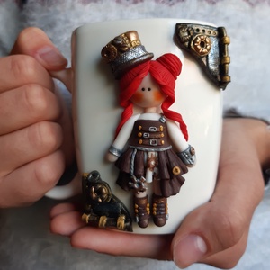 Kislányos bögre - steampunk kollekció - otthon & életmód - konyhafelszerelés, tálalás - tálalás - bögre & csésze - Meska.hu