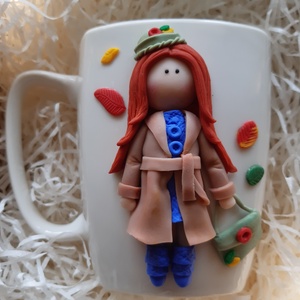 Kislányos bögre - ősz kollekció - Meska.hu