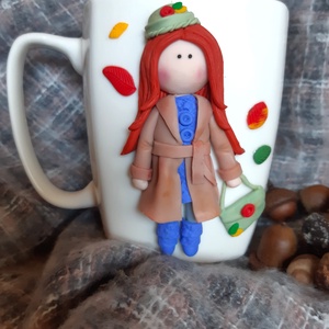 Kislányos bögre - ősz kollekció - otthon & életmód - konyhafelszerelés, tálalás - tálalás - bögre & csésze - Meska.hu