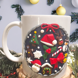 Karácsonyi bögre, Otthon & Életmód, Konyhafelszerelés, tálalás, Tálalás, Bögre & Csésze, Gyurma, Mindenmás, MESKA