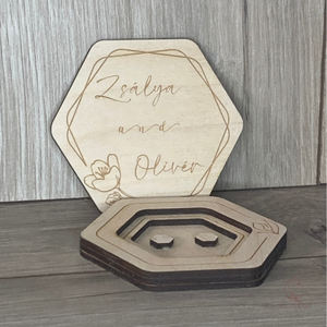 Gyűrűtartó doboz, Esküvő, Kiegészítők, Gyűrűtartó & Gyűrűpárna, Gravírozás, pirográfia, MESKA