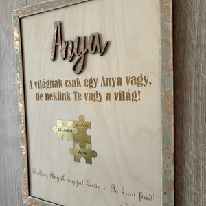 Anyák napi fali dekoráció - otthon & életmód - dekoráció - kép & falikép - fából készült kép - Meska.hu