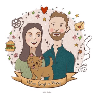 Egyedi, személyreszóló, vicces vagy kedves, gondoskodó ajándék portré - művészet - grafika & illusztráció - Meska.hu