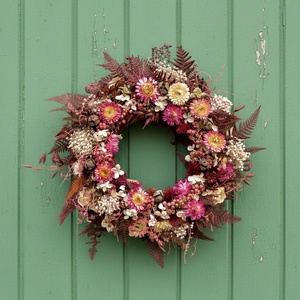 Bordó páfrány - Ajtódísz/Adventi koszorú - - Meska.hu