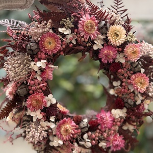 Bordó páfrány - Ajtódísz/Adventi koszorú - - otthon & életmód - dekoráció - virágdísz és tartó - koszorú - Meska.hu