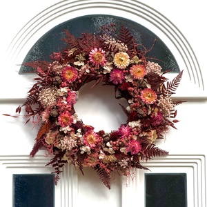 Bordó páfrány - Ajtódísz/Adventi koszorú - - otthon & életmód - dekoráció - virágdísz és tartó - koszorú - Meska.hu