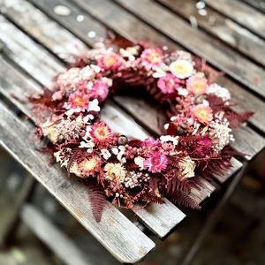 Bordó páfrány - Ajtódísz/Adventi koszorú - - otthon & életmód - dekoráció - ajtó- és ablak dekoráció - ajtódísz & kopogtató - Meska.hu