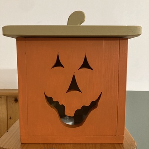 Tök lámpás fából, Otthon & Életmód, Dekoráció, Halloween, Halloweeni tök és lámpás, Famegmunkálás, MESKA