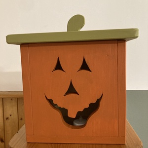 Tök lámpás fából, Otthon & Életmód, Dekoráció, Halloween, Halloweeni tök és lámpás, Famegmunkálás, MESKA