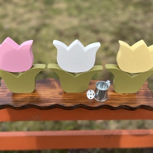 Mini tulipános kert 3 tulipánnal - Meska.hu