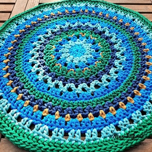 Kék-türkiz- zöld mandala  - Meska.hu