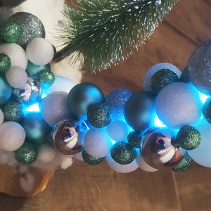 Rénszarvasos LED-es karika dísz - karácsony - adventi díszek - adventi asztaldísz - Meska.hu